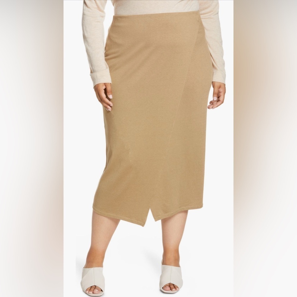 Vince Overlap Midi Skirt Size XL